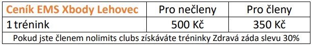 Ceník EMS