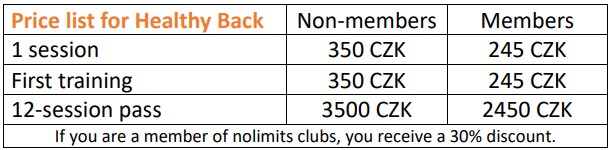 Healthy back price list